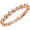 14K Rose .04 CTW Diamond Ring Size 7-Siddiqui Jewelers