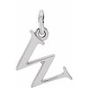 Sterling Silver Lowercase Initial W Pendant Siddiqui Jewelers
