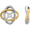 14K White/Yellow Gold-Plated .07 CTW Diamond Earring Jackets with 5.3mm ID - Siddiqui Jewelers