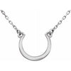Sterling Silver Crescent 18" Necklace - Siddiqui Jewelers
