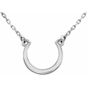 Sterling Silver Crescent 18" Necklace - Siddiqui Jewelers