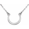 14K White Crescent 18" Necklace - Siddiqui Jewelers