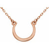 14K Rose Crescent 18" Necklace - Siddiqui Jewelers