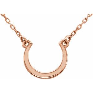 14K Rose Crescent 18" Necklace - Siddiqui Jewelers