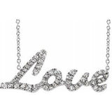 14K White 1/4 CTW Diamond 18" Necklace - Siddiqui Jewelers