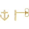 14K Yellow Anchor Earrings - Siddiqui Jewelers