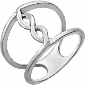 14K White Rope Design Ring Size 7 - Siddiqui Jewelers