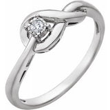 14K White .04 CT Diamond Ring - Siddiqui Jewelers