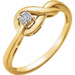 14K Yellow .04 CT Diamond Ring - Siddiqui Jewelers