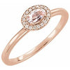 14K Rose Morganite & .05 CTW Diamond Ring - Siddiqui Jewelers
