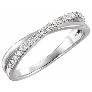 Platinum 1/5 CTW Diamond Criss-Cross Ring - Siddiqui Jewelers