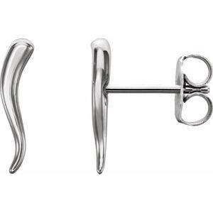 Sterling Silver Horn Earrings - Siddiqui Jewelers