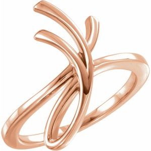 14K Rose 20.9 mm Freeform Ring - Siddiqui Jewelers