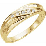 14K Yellow 1/10 CTW Diamond Ladies Band - Siddiqui Jewelers