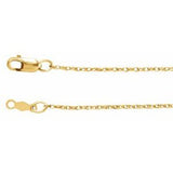 14K Yellow 1 mm Rope 16" Chain-Siddiqui Jewelers