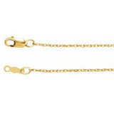 14K Yellow 1 mm Rope 7" Chain-Siddiqui Jewelers
