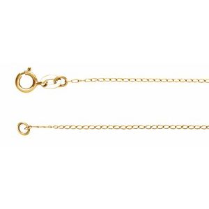 14K Yellow 1 mm Solid Baby Curb 24" Chain
-Siddiqui Jewelers
