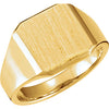14K Yellow 14 mm Octagon Signet Ring - Siddiqui Jewelers