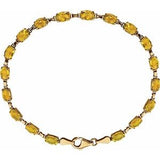 14K Yellow Citrine 7.25" Bracelet - Siddiqui Jewelers