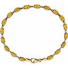 14K Yellow Natural Citrine 7.25" Bracelet Siddiqui Jewelers