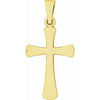 14K Yellow 19.3x11.4 mm Cross Pendant-Siddiqui Jewelers
