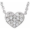 Sterling Silver 1/10 CTW Diamond Heart 18" Necklace - Siddiqui Jewelers