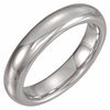 White Tungsten 4 mm Half Round Band Size 12-Siddiqui Jewelers