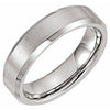 Tungsten 6 mm Satin & Polished Beveled-Edge Band Size 11.5-Siddiqui Jewelers