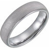 Tungsten 6 mm Rounded Edge Domed Sandblasted Band Size 10-Siddiqui Jewelers