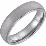 Tungsten 6 mm Rounded Edge Domed Sandblasted Band Size 10.5-Siddiqui Jewelers