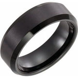 Tungsten 8 mm Black Immerse Plated Satin Finish Band Size 10.5-Siddiqui Jewelers