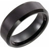 Tungsten 8 mm Black Immerse Plated Satin Finish Band Size 11-Siddiqui Jewelers