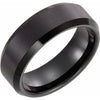 Tungsten 8 mm Black Immerse Plated Satin Finish Band Size 9-Siddiqui Jewelers