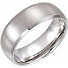 Tungsten 8 mm Beveled-Edge Band with Satin Finish Size 9 - Siddiqui Jewelers