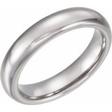 Tungsten 4 mm Half Round Band Size 6.5 - Siddiqui Jewelers