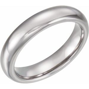 Tungsten 4 mm Half Round Band Size 11-Siddiqui Jewelers