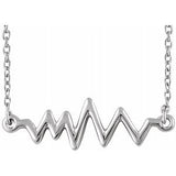 Sterling Silver Heartbeat 16-18" Necklace - Siddiqui Jewelers