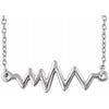 14K White Heartbeat 16-18" Necklace - Siddiqui Jewelers