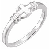 Sterling Silver Cross Chastity Ring Size 7 - Siddiqui Jewelers