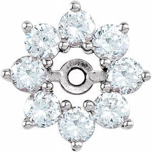 14K White 3/4 CTW Diamond Earring Jackets - Siddiqui Jewelers