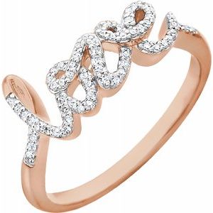 14K Rose 1/6 CTW Diamond Ring - Siddiqui Jewelers