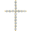 14K Yellow 1 1/4 CTW Diamond Cross Pendant - Siddiqui Jewelers