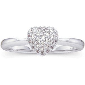 Diamond Heart Ring Finger Size 7 - Siddiqui Jewelers