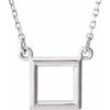 Sterling Silver Square 16.5" Necklace - Siddiqui Jewelers