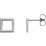 Sterling Silver Square Earrings - Siddiqui Jewelers