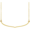 14K Yellow Freeform Bar 16-18" Necklace - Siddiqui Jewelers