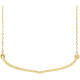 14K Yellow Freeform Bar 16-18" Necklace - Siddiqui Jewelers