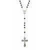 Sterling Silver Onyx Bead Rosary - Siddiqui Jewelers