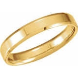 14K Yellow 5 mm Beveled-Edge Band Size 10 - Siddiqui Jewelers