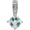 Aquamarine & Diamond Pendant - Siddiqui Jewelers